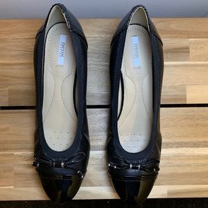 Geox Black Ballet Wedges